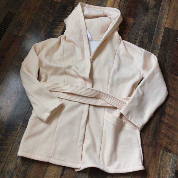 Fabletics Wrap Cozy Belted Hooded Sweatshirt Jacket S - Picture 4 of 8